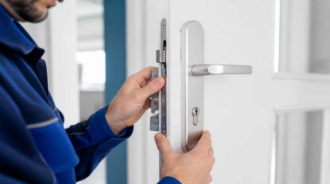 Installation d’une serrure certifiée sur une porte